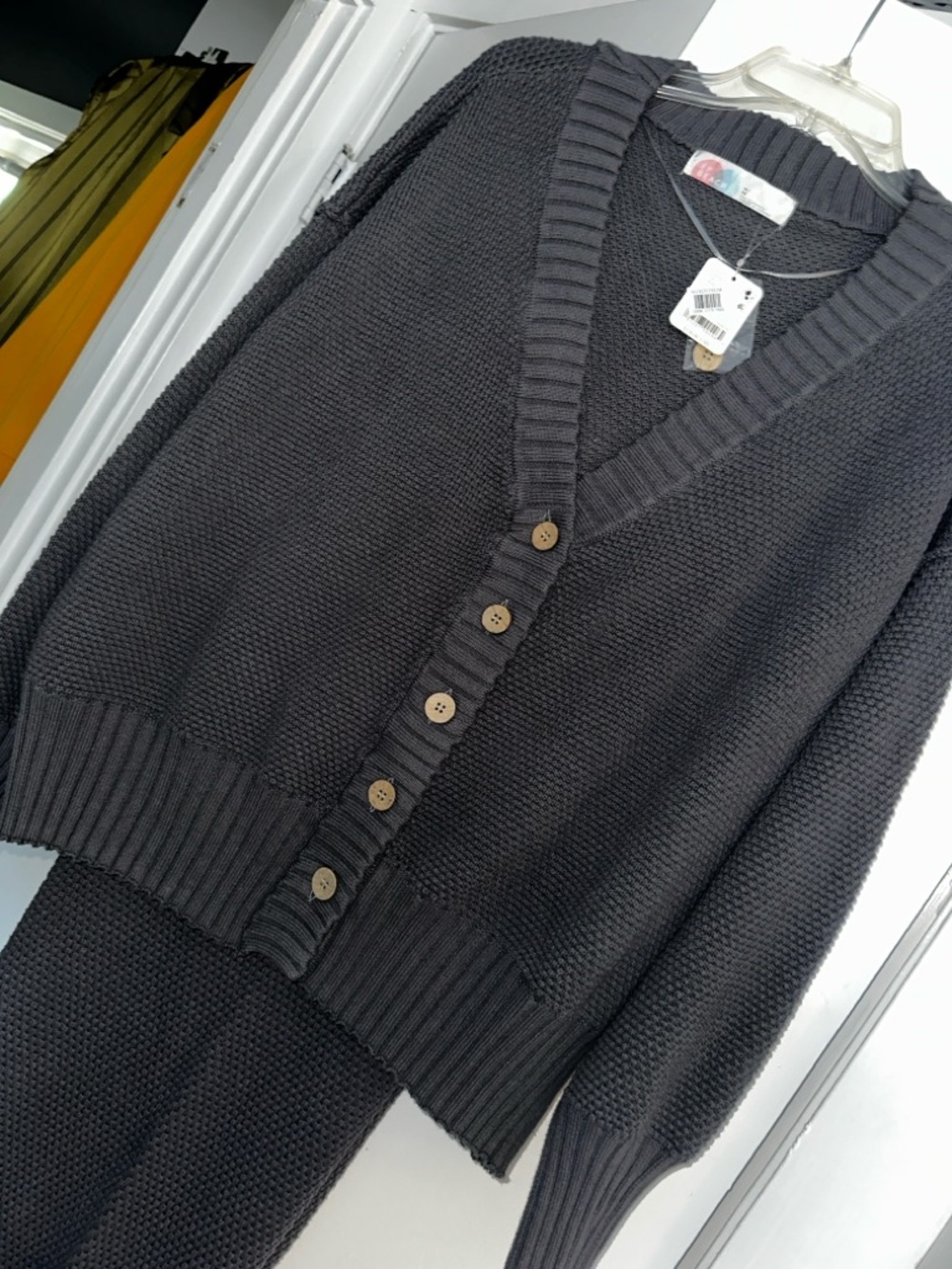 *NWT* 
Free People Charcoal Knit Cardigan & Pants Set - Picture 2 of 16